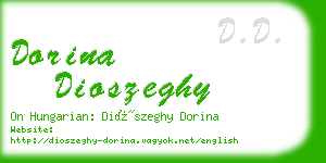 dorina dioszeghy business card